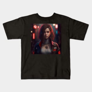 Cyberpunk Female Photography Kids T-Shirt